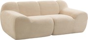 HOMCOM Sofá 2 lugares em chenille, Sofá de Sala 174 cm, Assento e Apoios de Braço Largos Acolchoados, Totalmente Compactado, Bege | Aosom Portugal