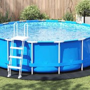 vidaXL Lona de Fundo para Piscina Preta Ø 428 cm - Tecido Não Tecido, Redonda.