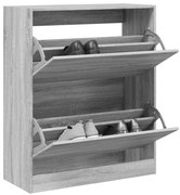 Sapateira 80x34x96,5 cm derivados de madeira cinzento sonoma