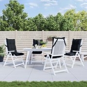 vidaXL Almofadões p/ cadeira encosto alto 4 pcs tecido oxford preto