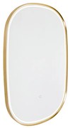 Espelho de casa de banho cobre com LED regulável em 3 níveis com toque oval - Miral
