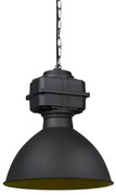 LED Candeeiro suspenso industrial preto 38,5cm, Lâmpada-A60-WiFi - SICKO Moderno,Industrial