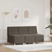 vidaXL Cadeira Sofa 3 pcs Cinza Escuro 55 cm Couro camurça sintético