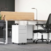 Móvel arquivo escritório com 3 gavetas 30 x 45 x 60 cm Branco