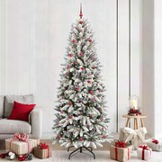 vidaXL Árvore de Natal Artificial com 300 LEDs Branco 240 cm