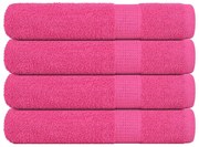 Toalhas 4 pcs 100x200 cm 360 gsm 100% algodão rosa