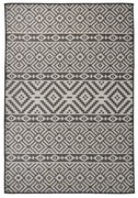 vidaXL Tapete de tecido plano para exterior 160x230 cm riscas pretas