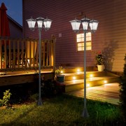 Outsunny Conjunto de 2 Candeeiros Solares de Jardim com 3 Luzes LED Im