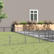 vidaXL Canil para cães 90 m² aço prateado