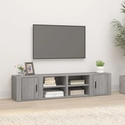 Móveis TV 2 pcs 80x31,5x36 cm derivados madeira cinzento sonoma