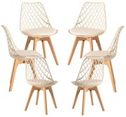 Pack 6 Cadeiras Mima - Beige