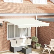 vidaXL Toldo Retrátil Creme 300 x 200 cm Poliéster, Alumínio