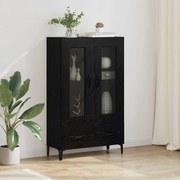 vidaXL Buffê com gaveta Carvalho Preto 70 x 31 x 115 cm