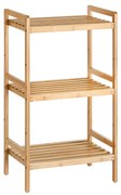 SONGMICS Suporte de bambu de 3 níveis para banheiro, cozinha e quarto, 45 x 31,5 x 80 cm, natural BCB073N01