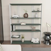 Estante Jenny – Verde e Branco – 120 cm x 160 cm x 29,6 cm