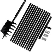 Broca de solo manual 200 mm com tubo de prolongamento 13 mm aço