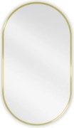 Mexen Loft espelho de casa de banho oval 80 x 45 cm, moldura dourada - 9851-080-045-000-50