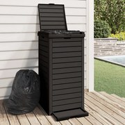 vidaXL Caixote do lixo p/ exterior 41x41x86 cm polipropileno preto