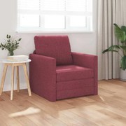 vidaXL Sofá-Cama 2-em-1 Vermelho Vinho 74x77x81 cm Tecido