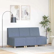 vidaXL Sofá Chiar 3 pcs Azul 55 x 74 x 82 cm Tecido de veludo côtelé