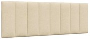 vidaXL Almofadão de cabeceira 120 cm tecido creme