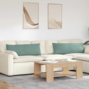 vidaXL Travesseiros de Sofá 2 pcs Verde do Mar 120 x 40 cm