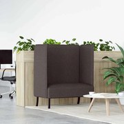 vidaXL Sofá de Encosto Alto 101cm Castanho escuro tecido