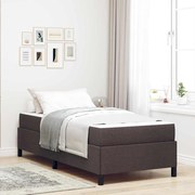 vidaXL Cama Box Marrom Escuro 90 x 190 cm tecido