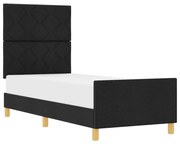 Cama vidaXL Preta 80x200 cm em Tecido