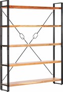 vidaXL Estante com 5 prateleiras 140x30x180cm madeira de acácia maciça