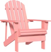 Cadeira Adirondack para jardim abeto maciço rosa