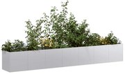 vidaXL Planter 280x40x40 cm aço galvanizado