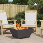 vidaXL Fire Pit Preto 60 x 60 x 30 cm Aço