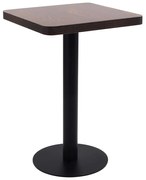 vidaXL Mesa bistrô 50x50 cm MDF castanho-escuro