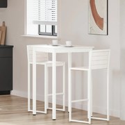 vidaXL Mesa de bar Branco 110 x 55 x 105 cm Madeira de Pinheiro Sólida