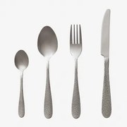 Conjunto De Talheres De 16 Peças Em Aço Inoxidável Aina Prateado - Sklum