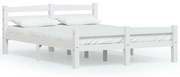 Estrutura de cama 120x200 cm pinho maciço branco