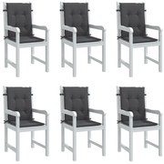 vidaXL Almofadões lombares p/ cadeiras 6pcs 100x50x4cm mesclado tecido
