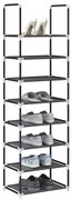 vidaXL Sapateira 8 camadas 44x28x145 cm tecido não tecido preto