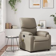 vidaXL Poltrona de massagens reclinável couro artificial cappuccino