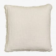 Almofada Quadrada De Gaze De Algodão (45x45 Cm) Jobert Crema - Sklum
