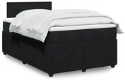 vidaXL Cama boxspring com colchão 120x190 cm veludo preto