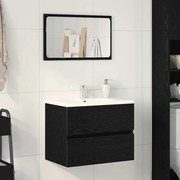 vidaXL Armário de Pia com gaveta Carvalho Preto 60 x 38.5 x 45 cm