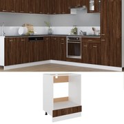 vidaXL Armário p/ forno Lyon deriv. madeira carvalho castanho