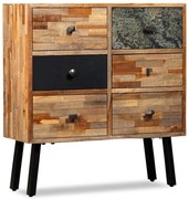 vidaXL Móvel lateral com 6 gavetas teca reciclada maciça 70x30x76 cm