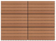 vidaXL Ladrilhos 60x30 cm 6 pcs 1m² WPC castanho