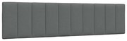 vidaXL Almofadão de cabeceira 200 cm tecido cinzento-escuro