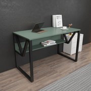Secretária Lona – Verde/Preto – 120x72,8x60 cm