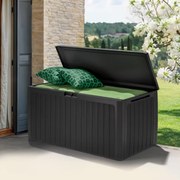 Caixa com tampo e rodas Board Plus de 290 L, 117 x 47 x 60 cm Antracite