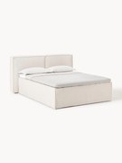 Cama de casal em bouclé Lennon